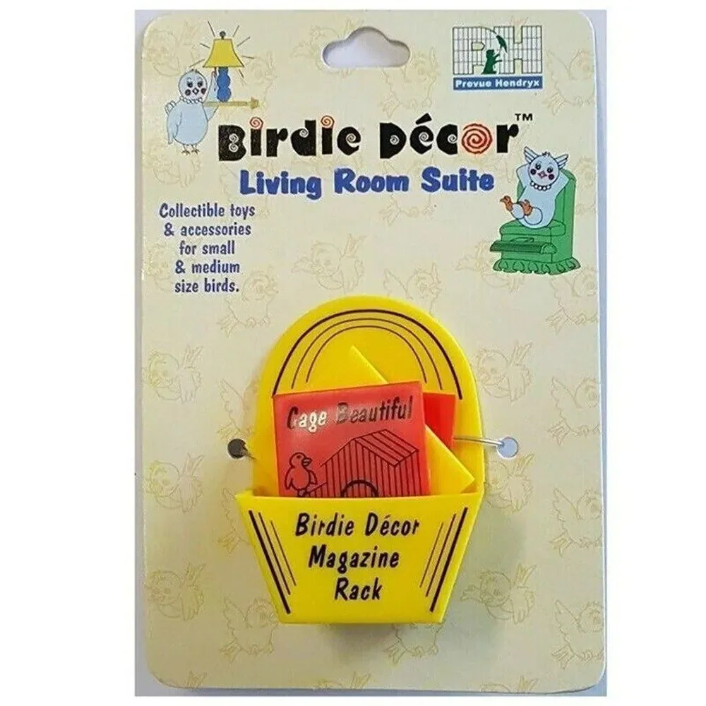 Prevue Hendryx Birdie Decor Magazine Rack Bird Toy conure budgie cockatiel